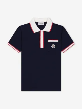 Boys Logo Polo Shirt in Navy