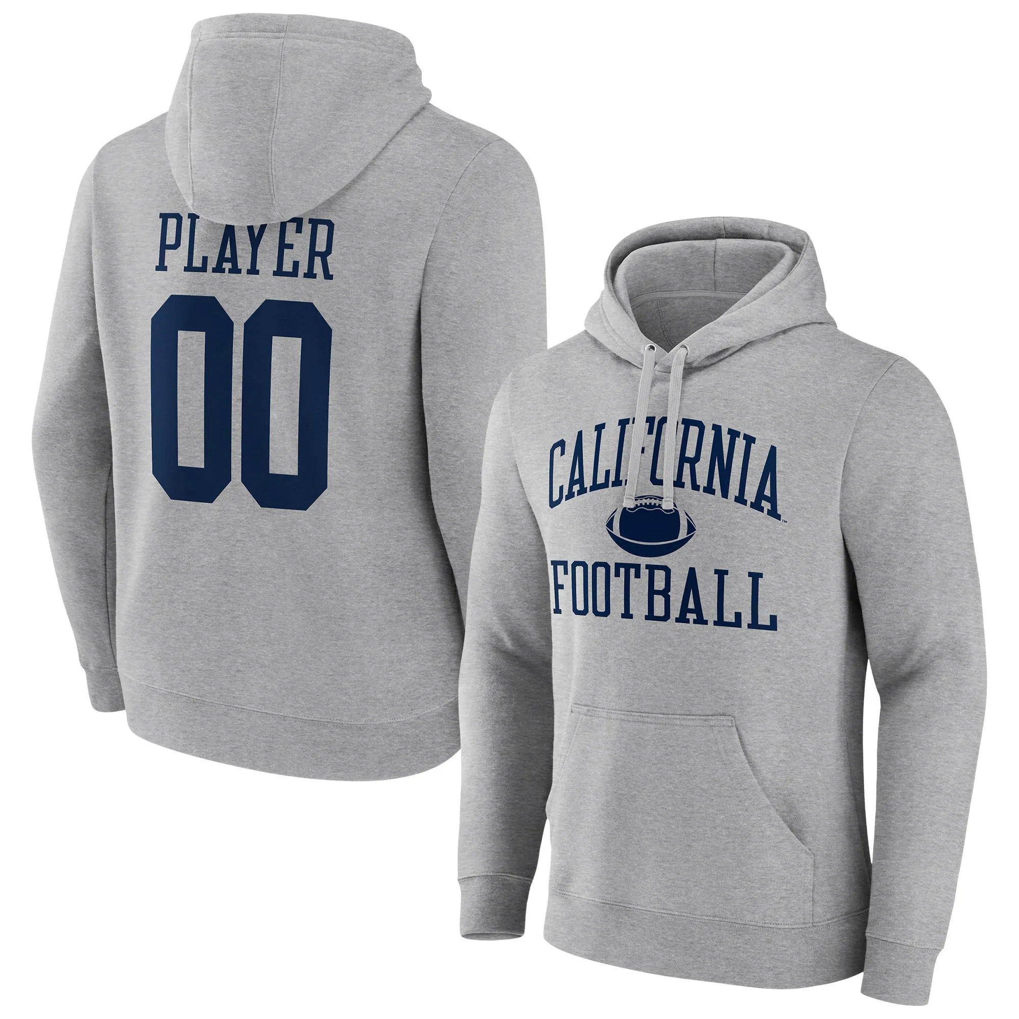 Cal Bears Football Gray Pick-A-Player NIL Gameday Tradition Pullover Hoodie