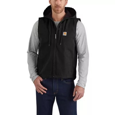 Carhartt Men's Knoxville 100% Ringspun Cotton Washed Duck Fleece Vest