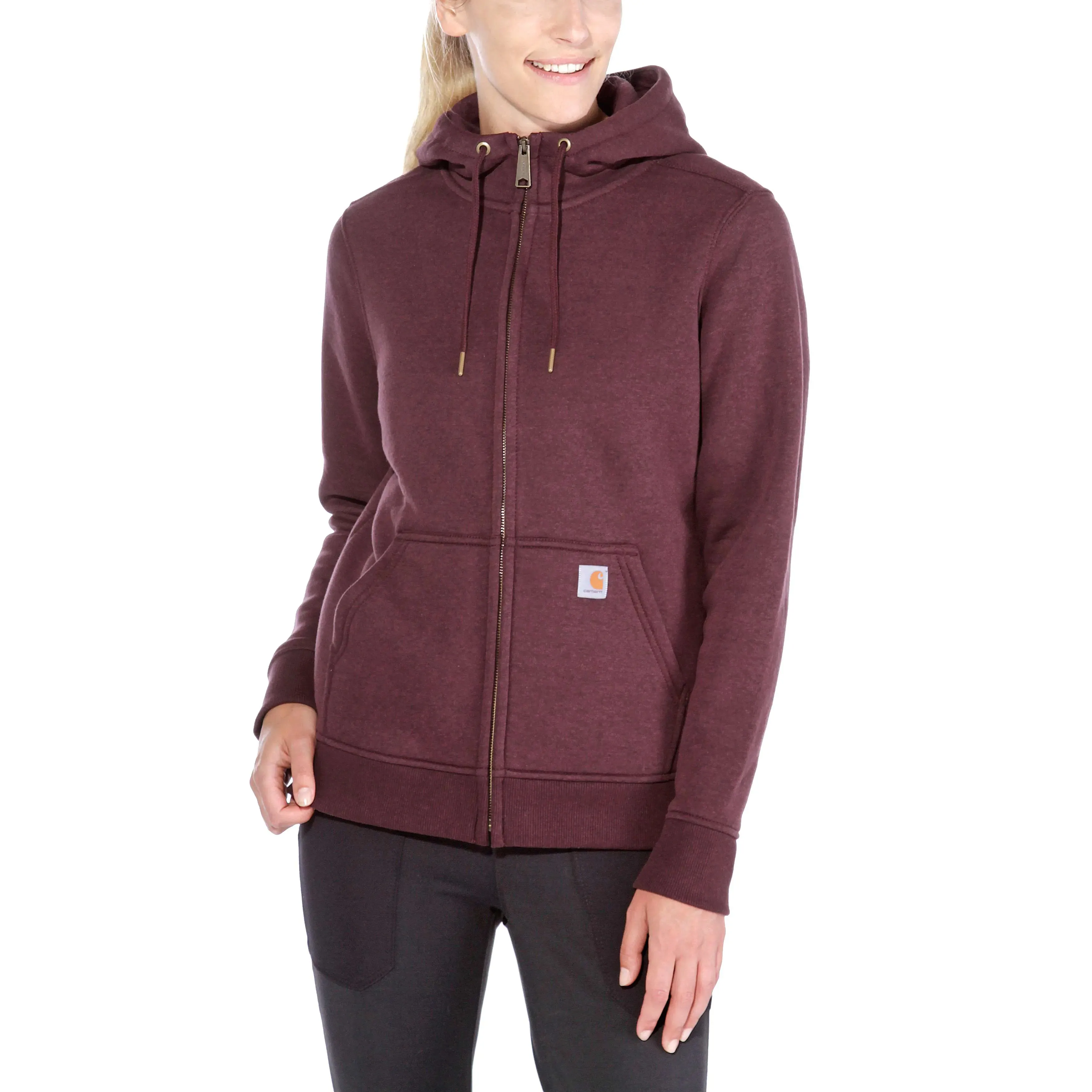 Carhartt Women's Clarksburg Full Zip Hoodie Fudge Heather | Buy Carhartt Women's Clarksburg Full Zip Hoodie Fudge Heat