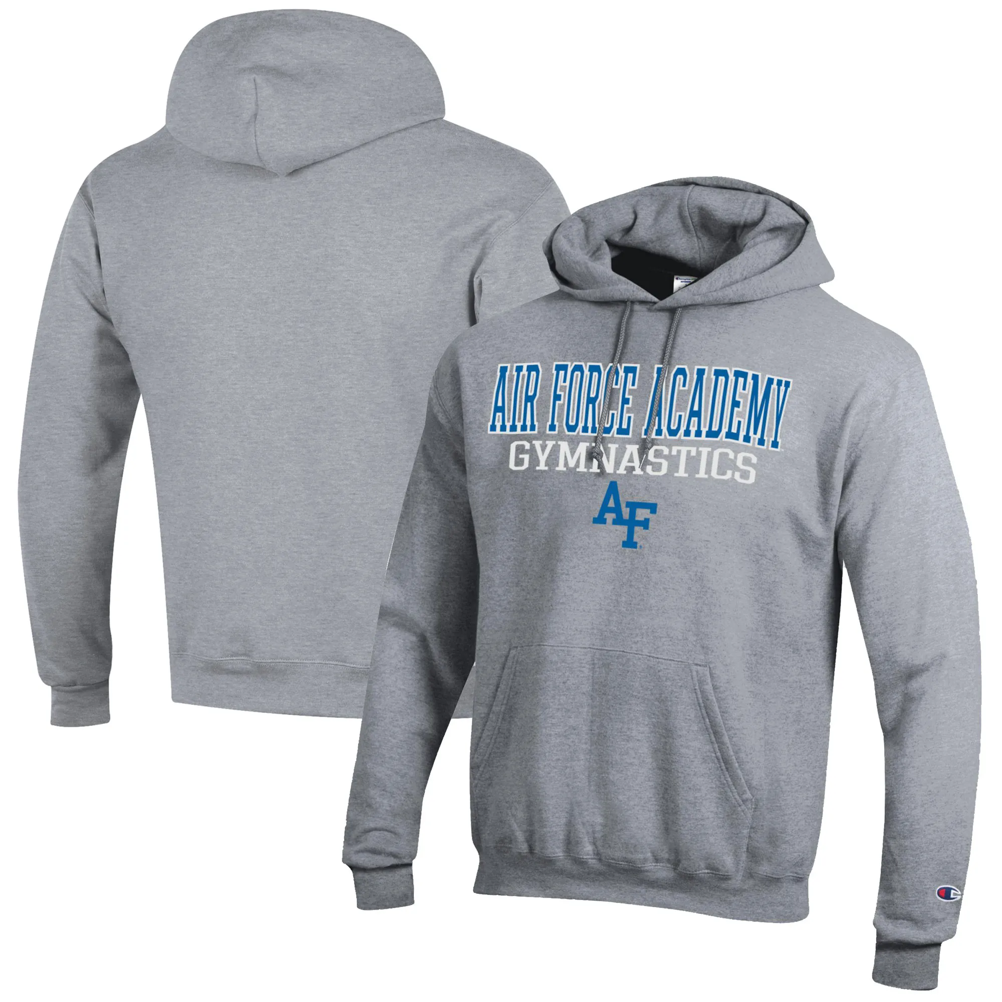 Champion  Air Force Falcons Gray Gymnastics Stack Powerblend Pullover Hoodie