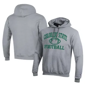 Champion  Colorado State Rams Gray Football Eco Powerblend Pullover Hoodie