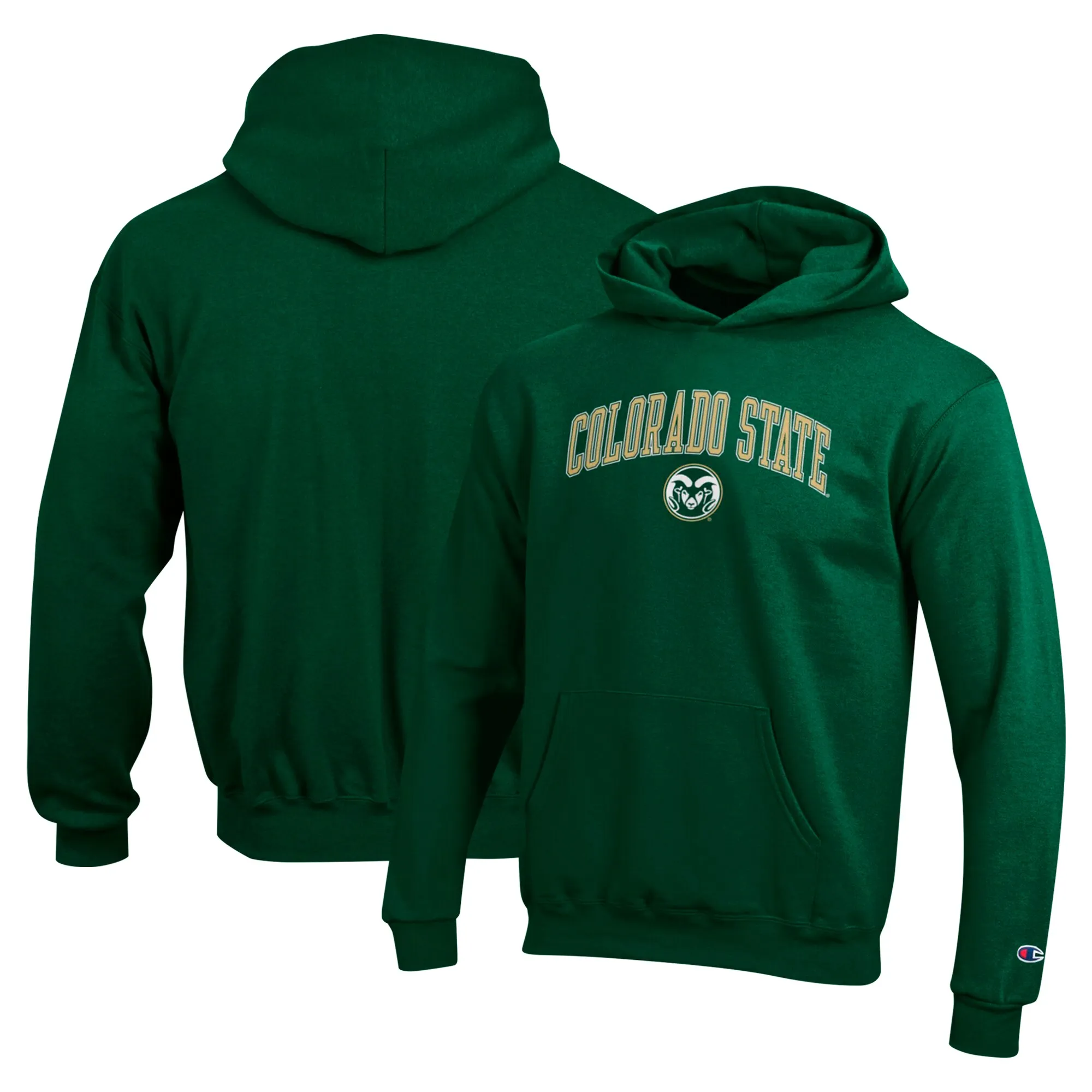 Champion Colorado State Rams Youth Green Campus Pullover Hoodie