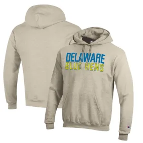 Champion Delaware Fightin' Blue Hens Oatmeal Eco Powerblend Pullover Hoodie