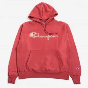 CHAMPION - Men - Mixed Motif Pullover Hoodie - Sandalwood Red