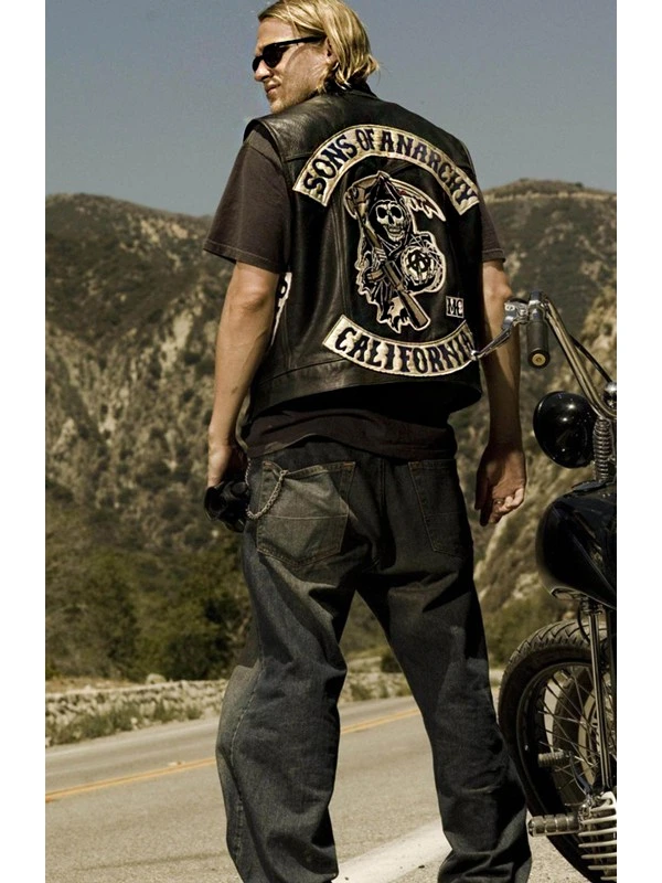 Charlie Hunnam SOA Sons of Anarchy Leather Vest