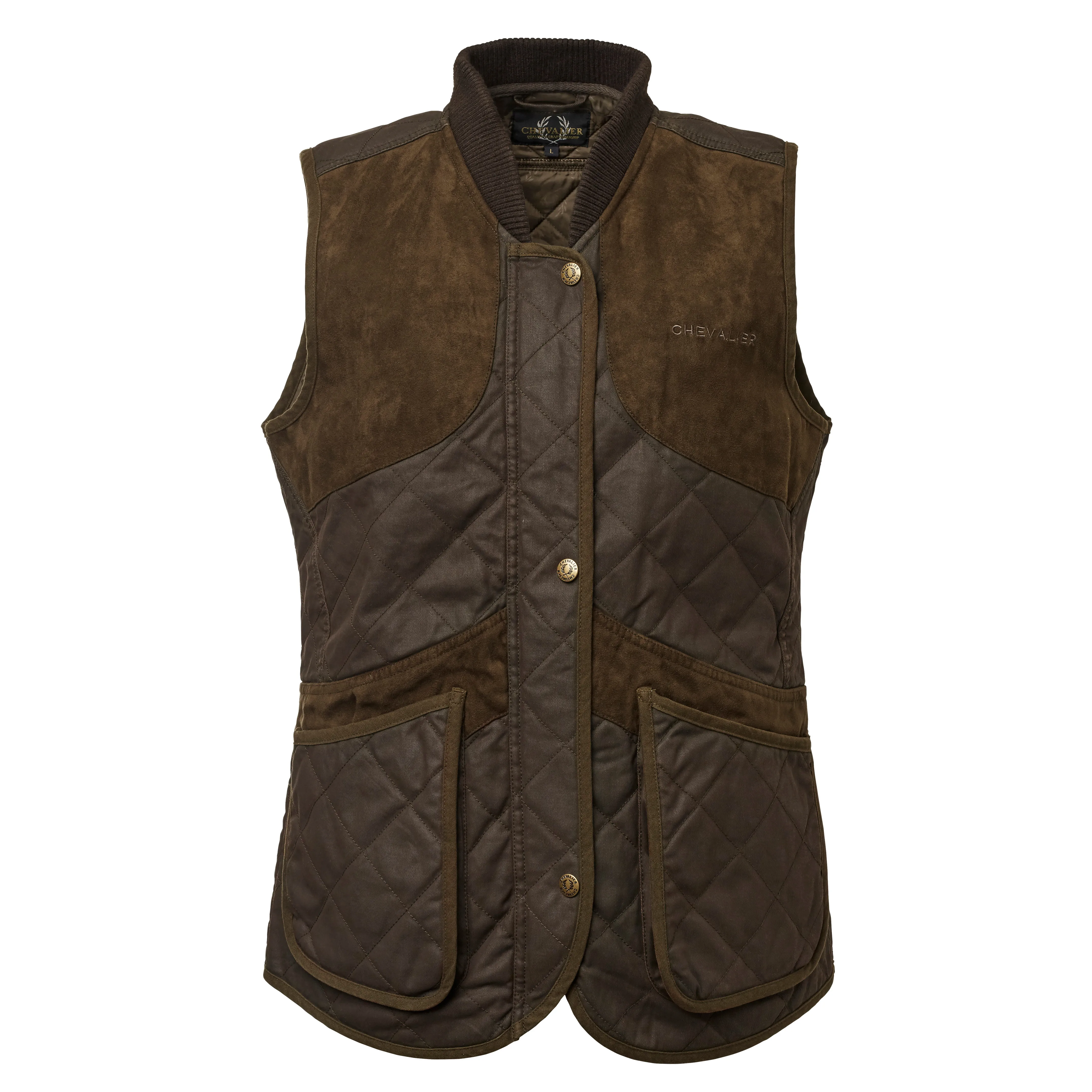 Chevalier Women's Vintage Shooting Vest Leather Brown | Buy Chevalier Women's Vintage Shooting Vest Leather Brown here