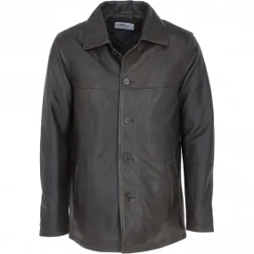 Classic Ashwood Men's Aq Brown Leather Jacket: AWM-REEFER