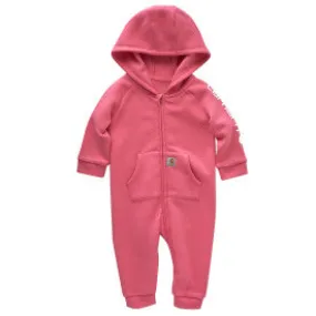 CM9732- Carhatt Infant Girl's Long-Sleeve Fleece Zip-Front Hooded Coverall