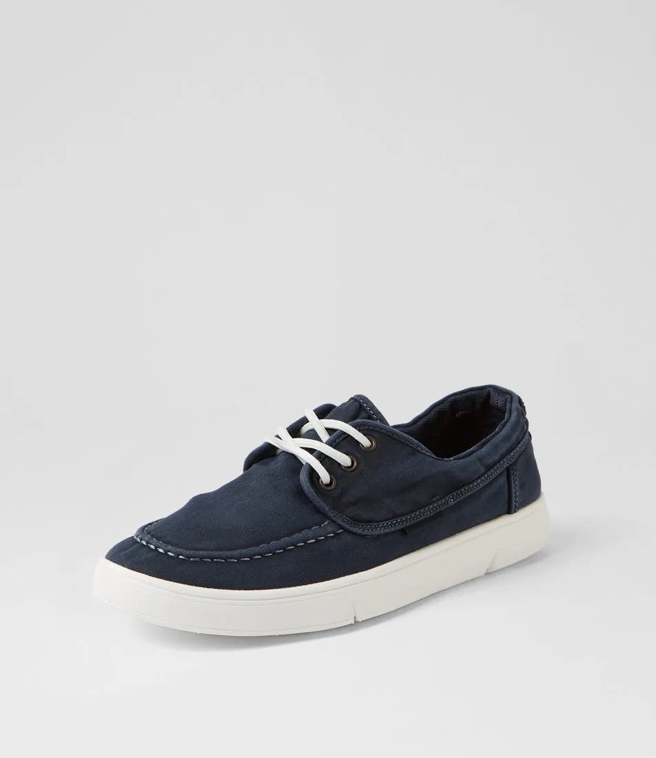 COLORADO Anders Navy Washed Canvas Sneakers