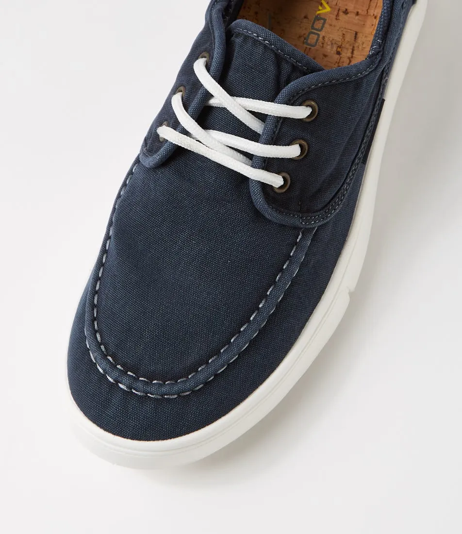 COLORADO Anders Navy Washed Canvas Sneakers