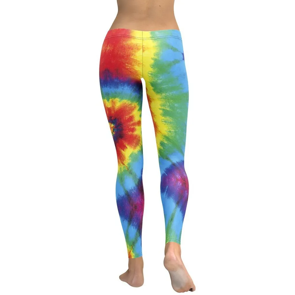 Colorful Supernova Tie Dye Leggings