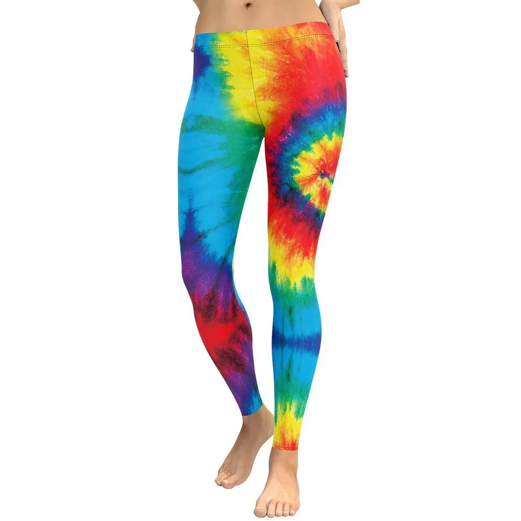 Colorful Supernova Tie Dye Leggings