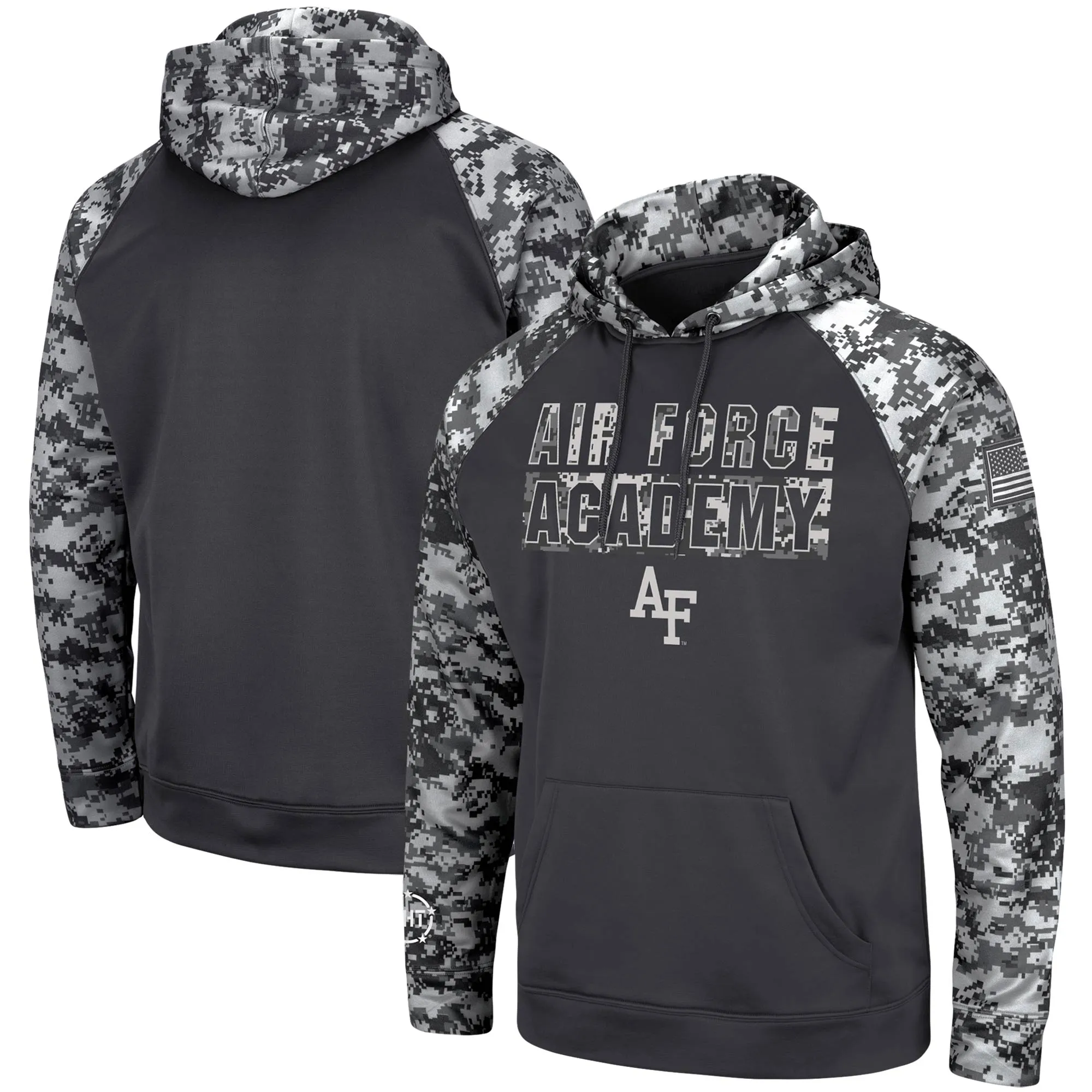 Colosseum Air Force Falcons Charcoal OHT Military Appreciation Digital Camo Pullover Hoodie