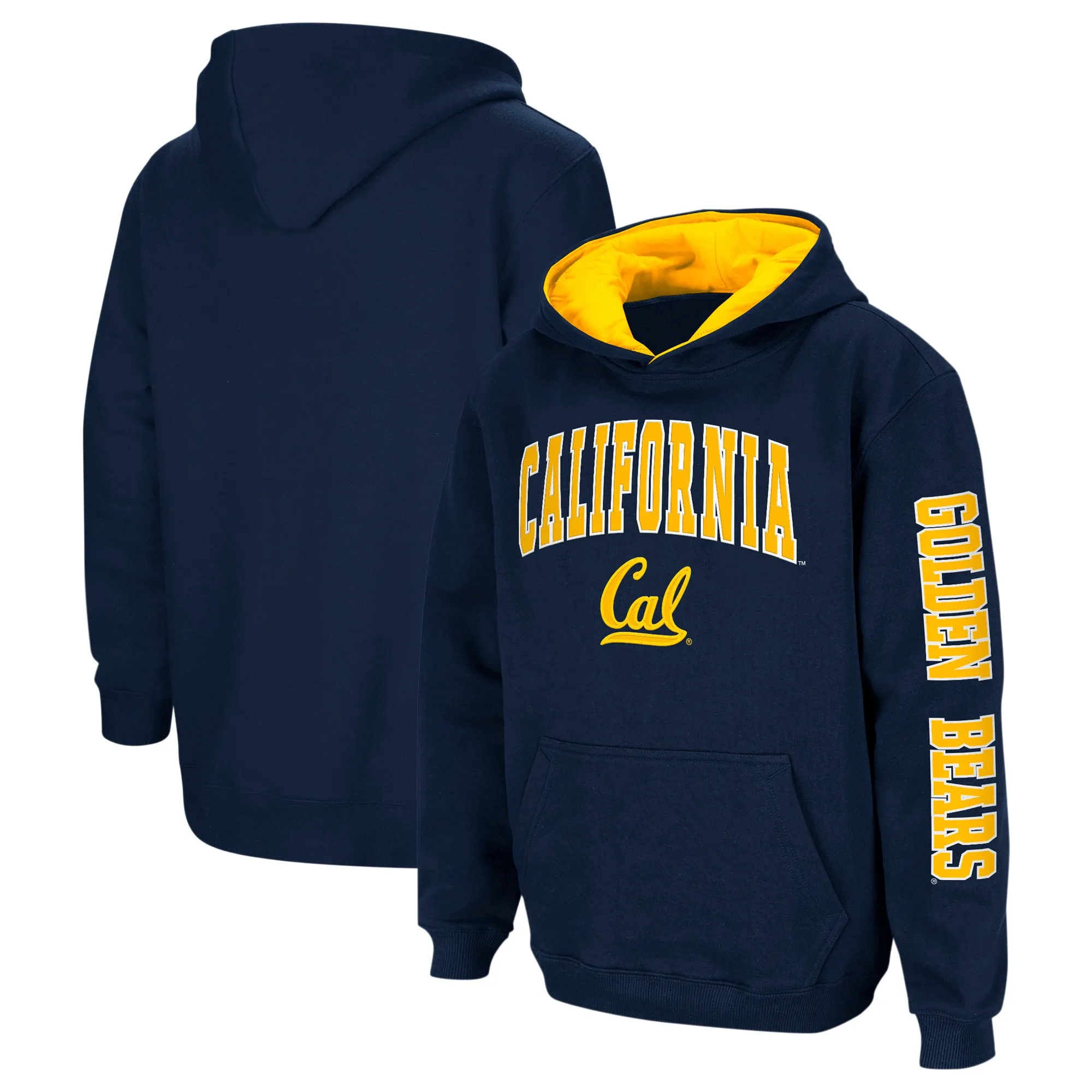 Colosseum Cal Bears Youth Navy 2-Hit Team Pullover Hoodie