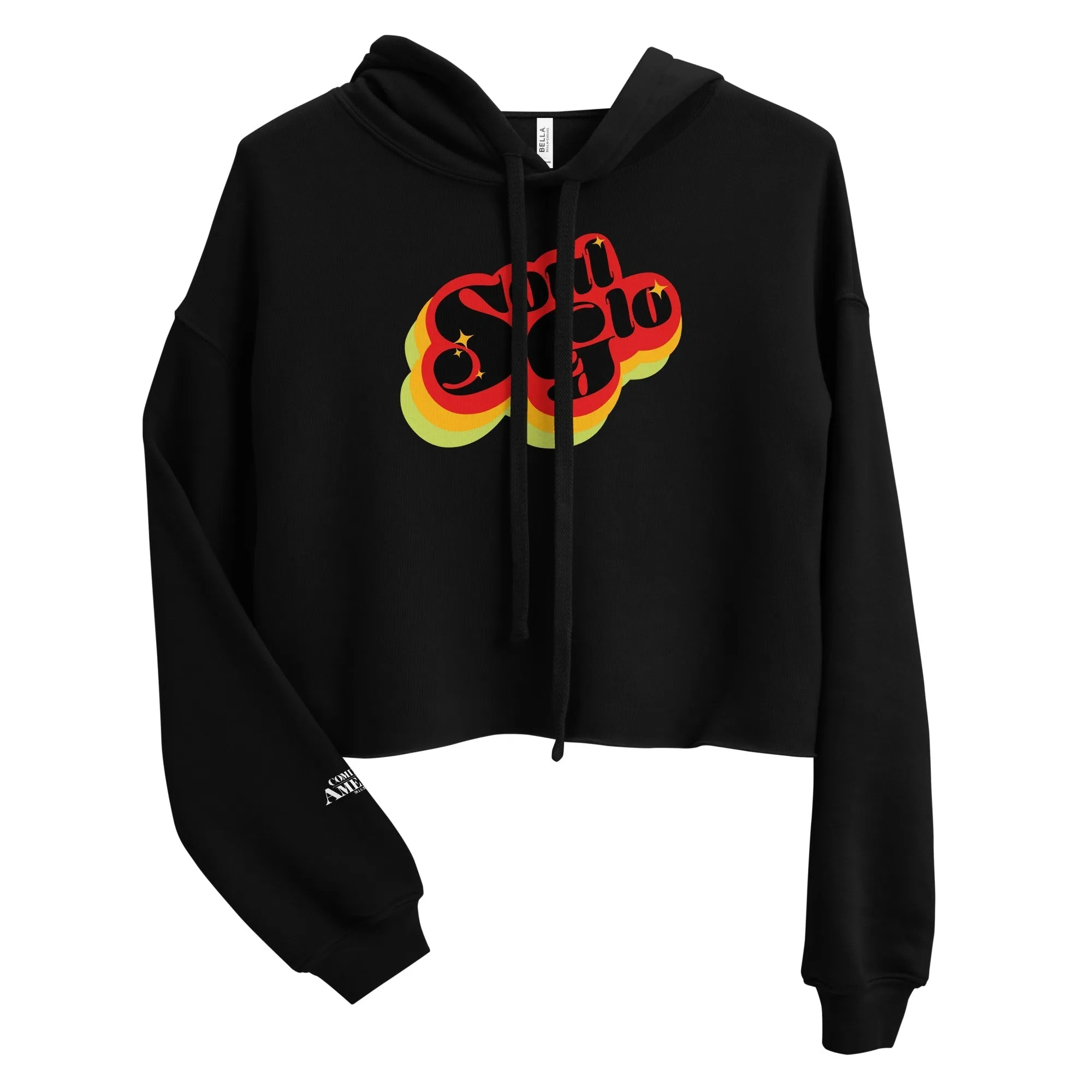 Coming To America Soul Glo Women's Fleece Crop Hooded Sweatshirt