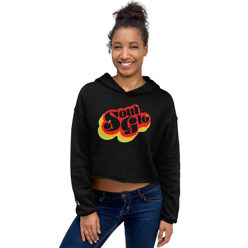 Coming To America Soul Glo Women's Fleece Crop Hooded Sweatshirt