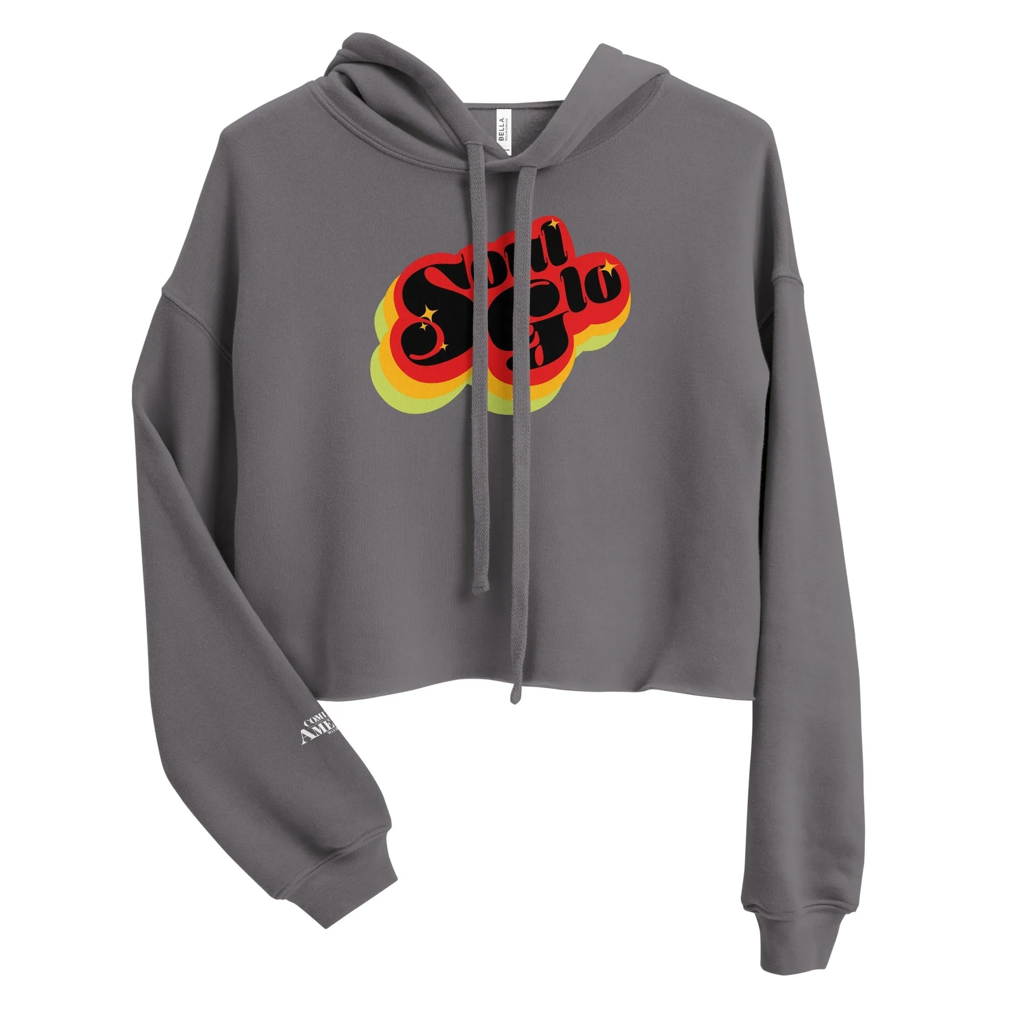 Coming To America Soul Glo Women's Fleece Crop Hooded Sweatshirt