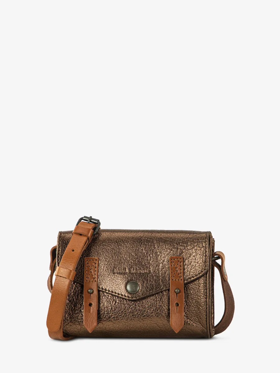 Copper Leather Shoulder Bag - Le Mini Indispensable Copper | PAUL MARIUS