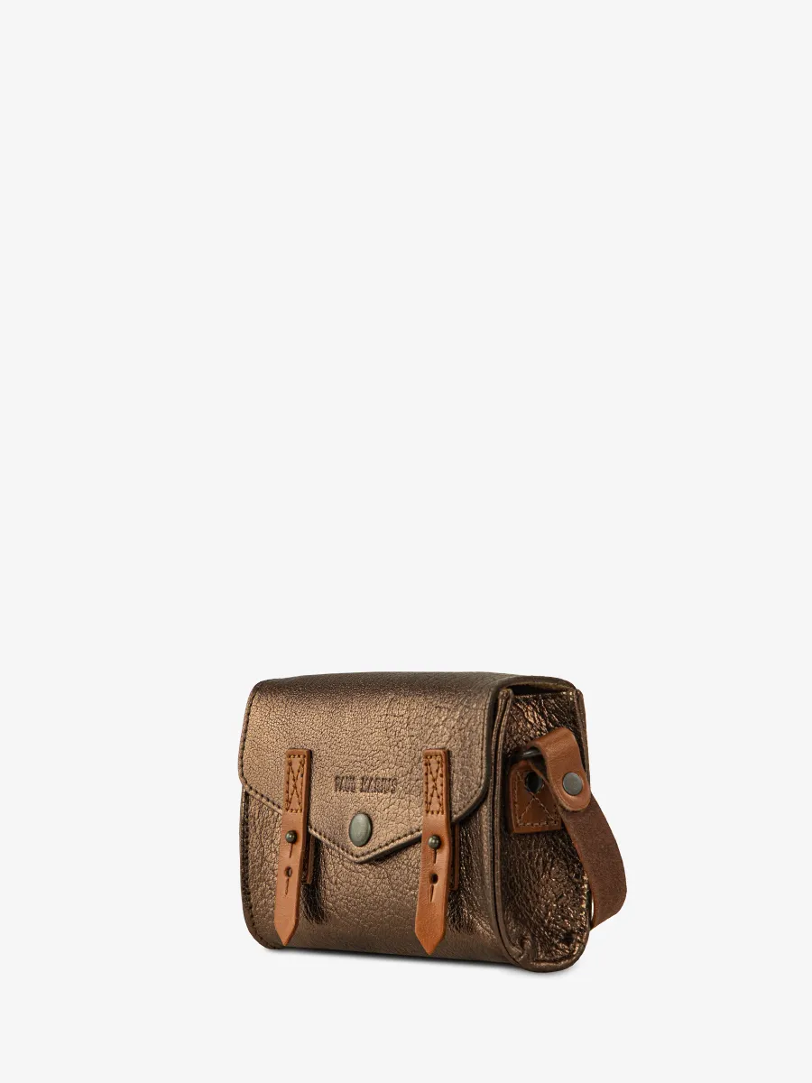 Copper Leather Shoulder Bag - Le Mini Indispensable Copper | PAUL MARIUS