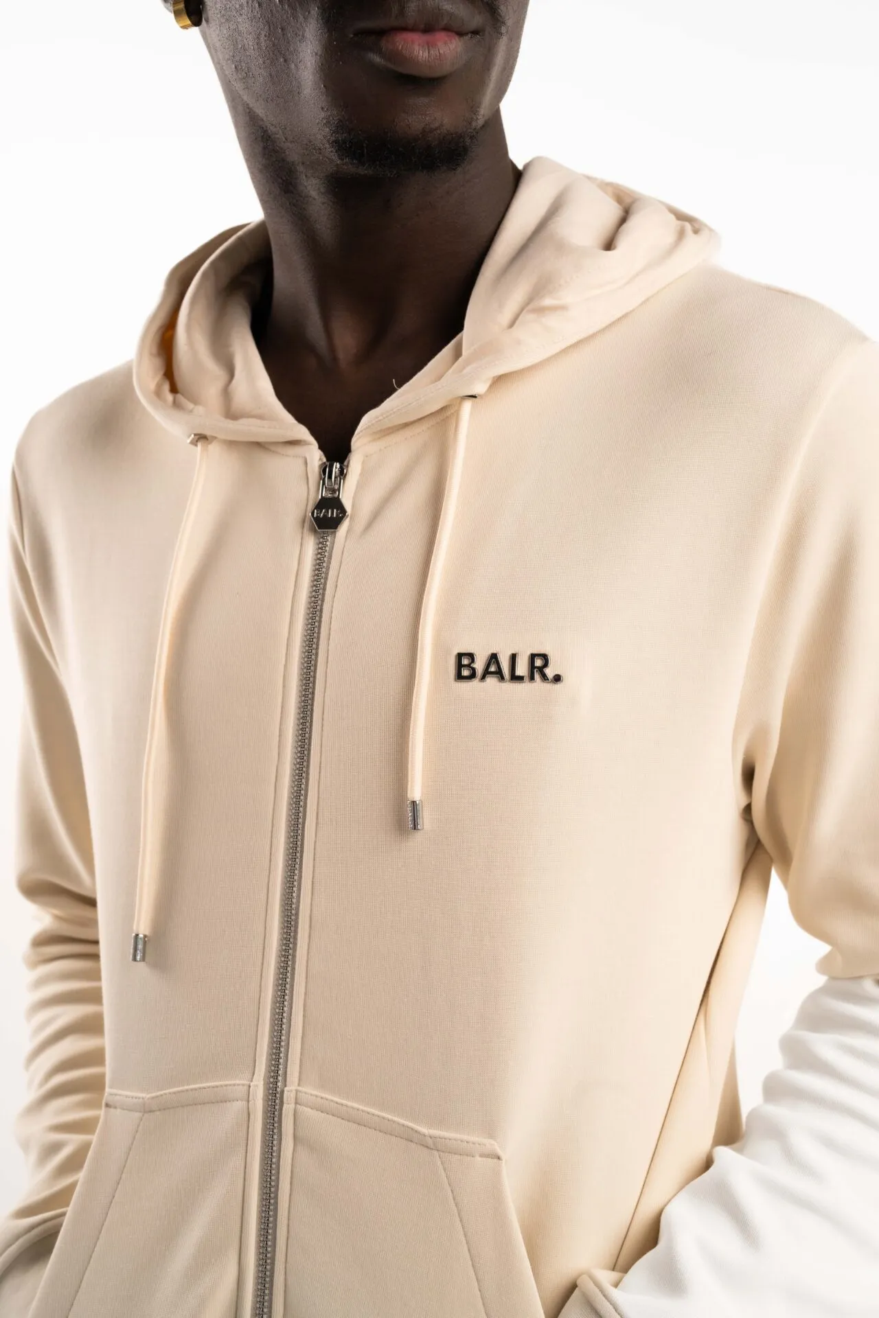 (Core) BALR Q Series Regular Fit Zip Through Hoodie B1269.1001 White Swan