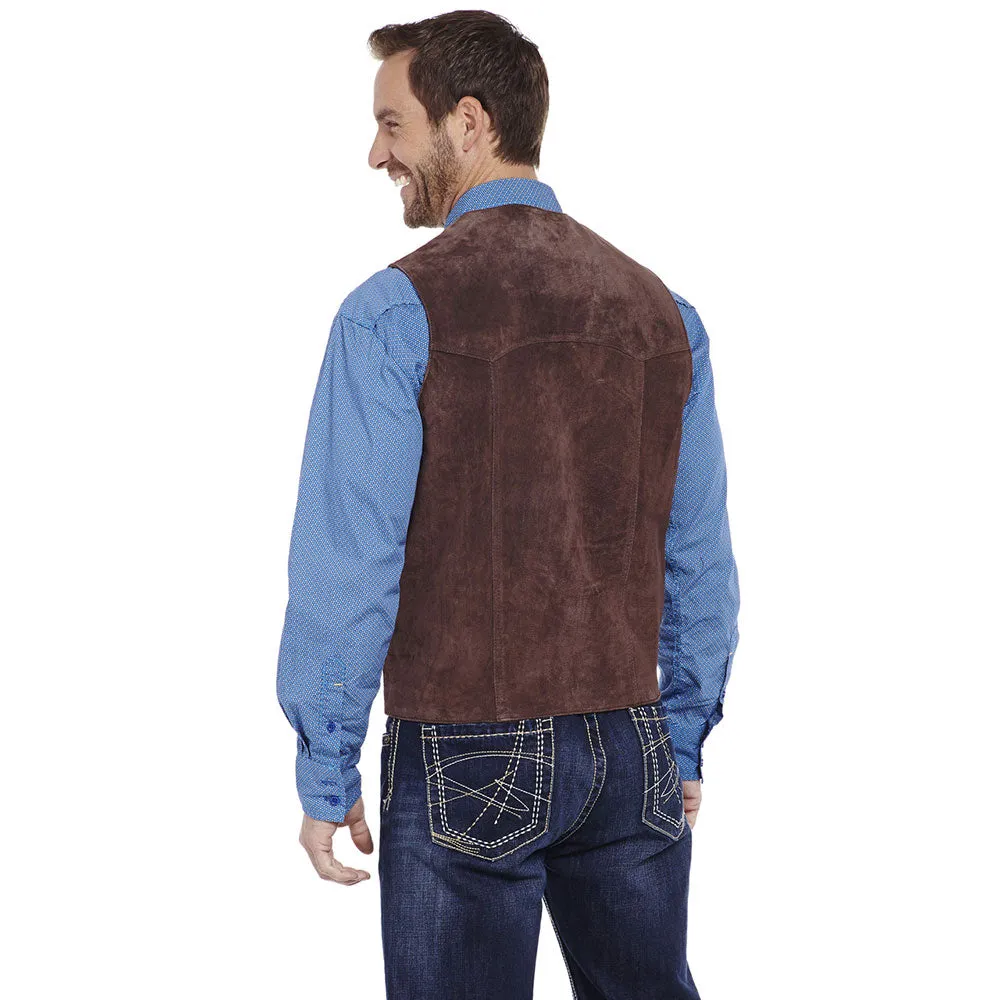 Cripple Creek Mens Suede Leather Snap Vest - Shop Now