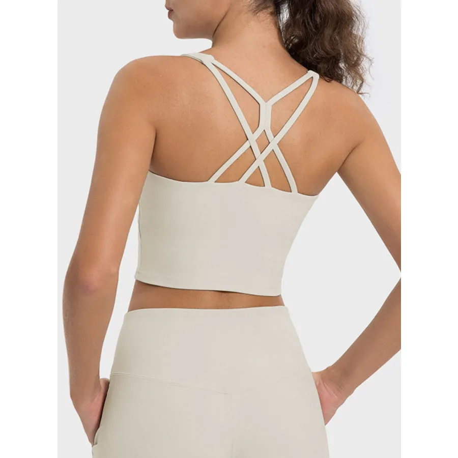 Crisscross Round Neck Active Tank