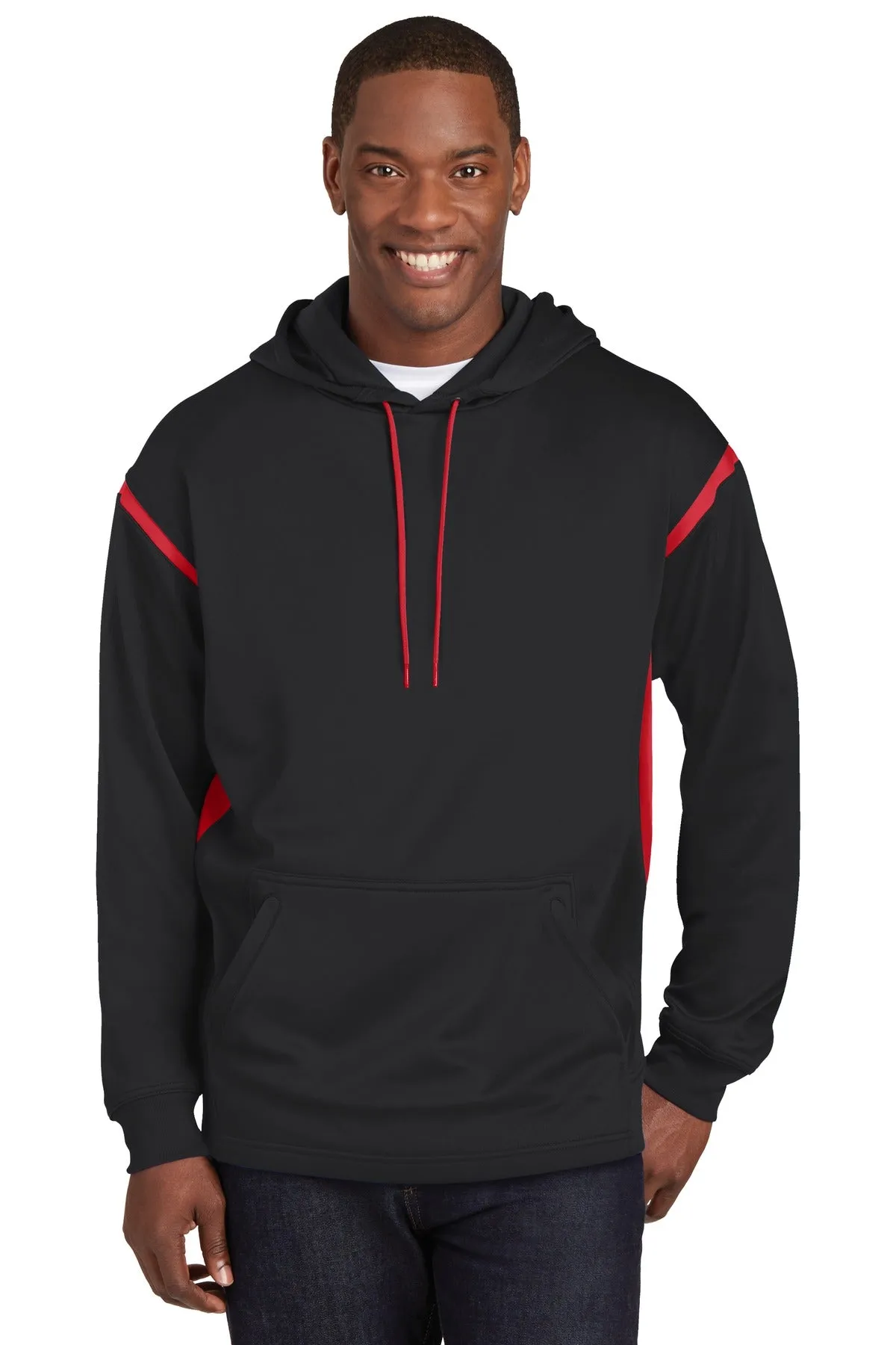 Custom Embroidered - Sport-Tek Tech Fleece Colorblock Hooded Sweatshirt. F246