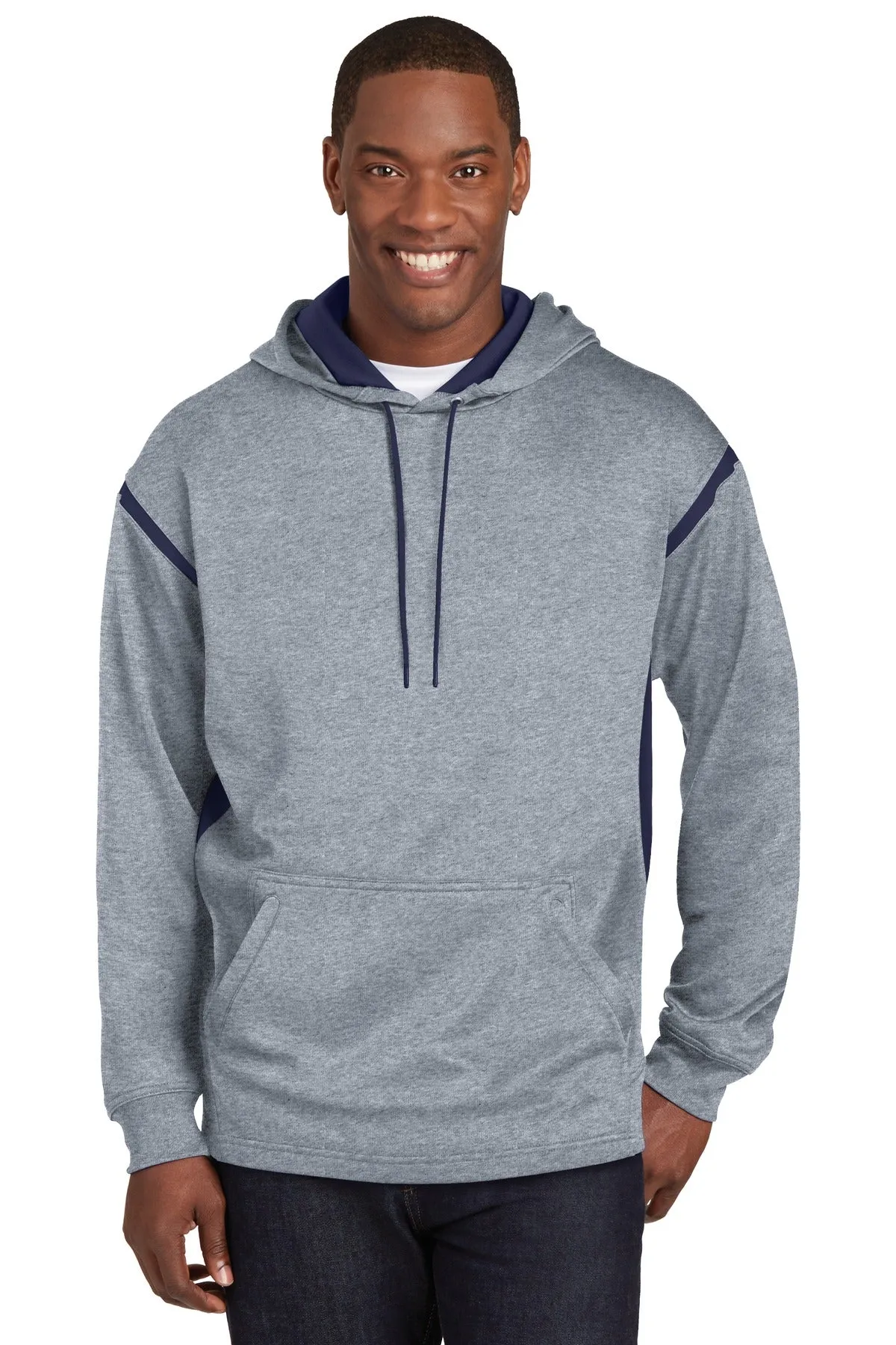 Custom Embroidered - Sport-Tek Tech Fleece Colorblock Hooded Sweatshirt. F246