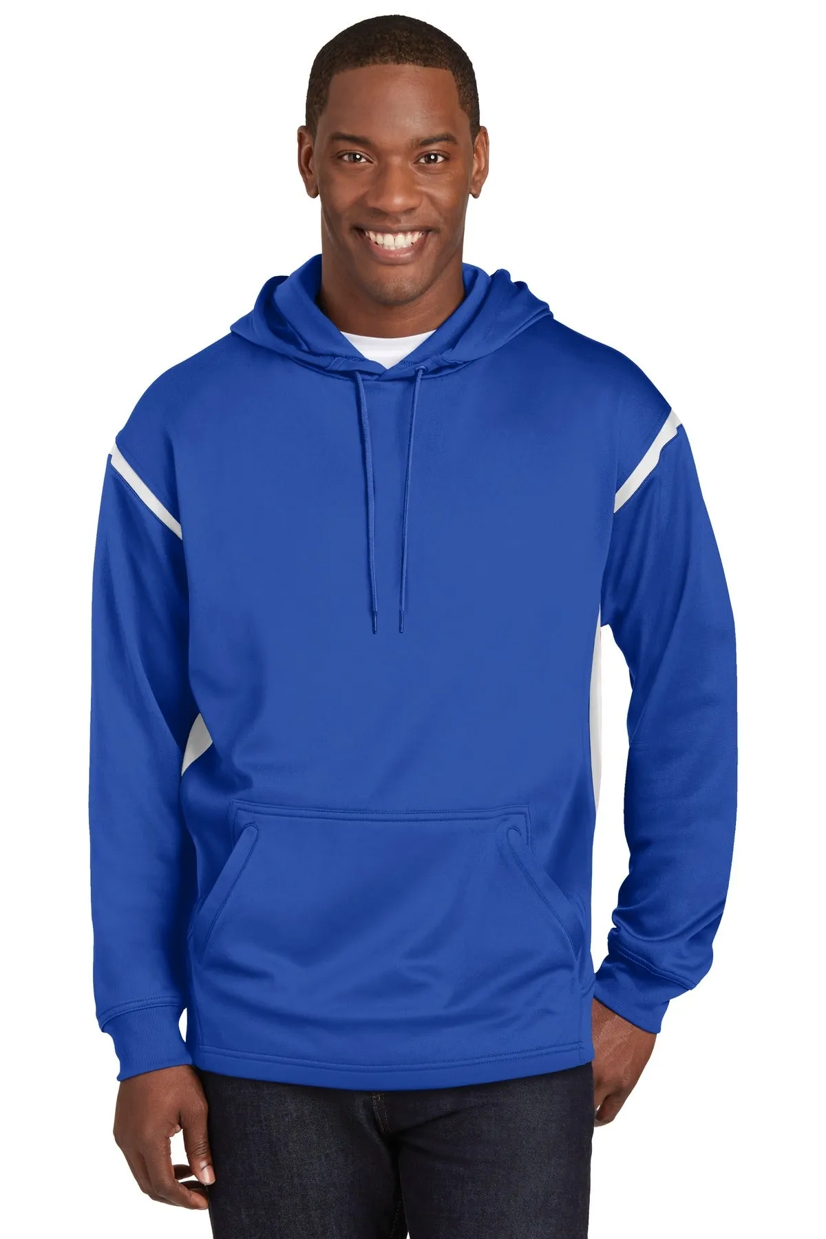 Custom Embroidered - Sport-Tek Tech Fleece Colorblock Hooded Sweatshirt. F246