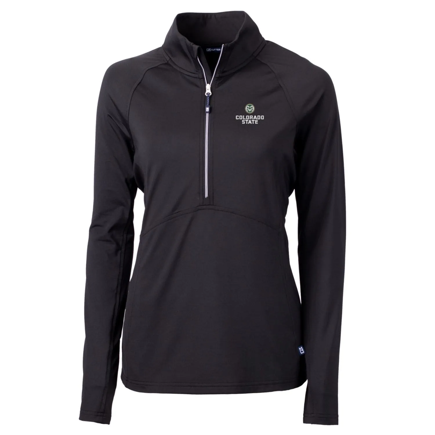 Cutter & Buck Colorado State Rams Women's Black Adapt Eco Knit Half-Zip Pullover Jacket