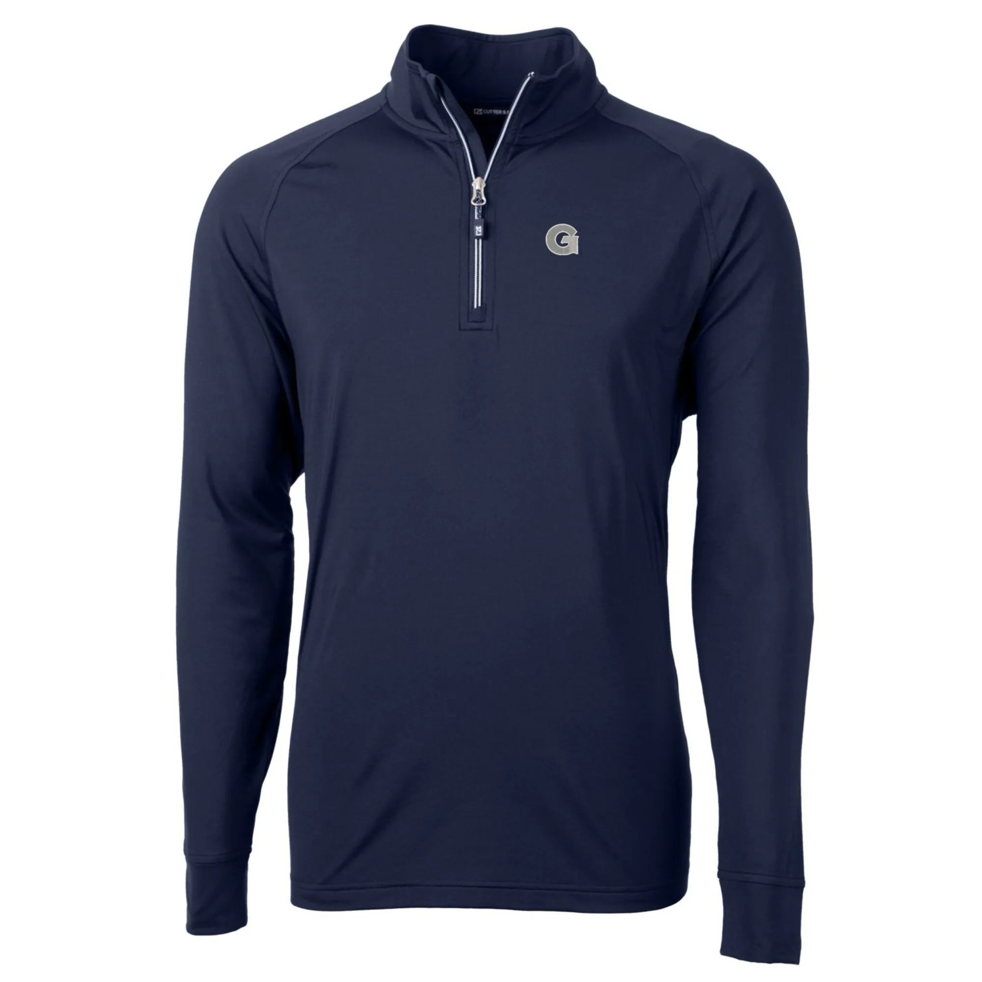 Cutter & Buck Georgetown Hoyas Navy Big & Tall Adapt Eco Knit Quarter-Zip Pullover Jacket