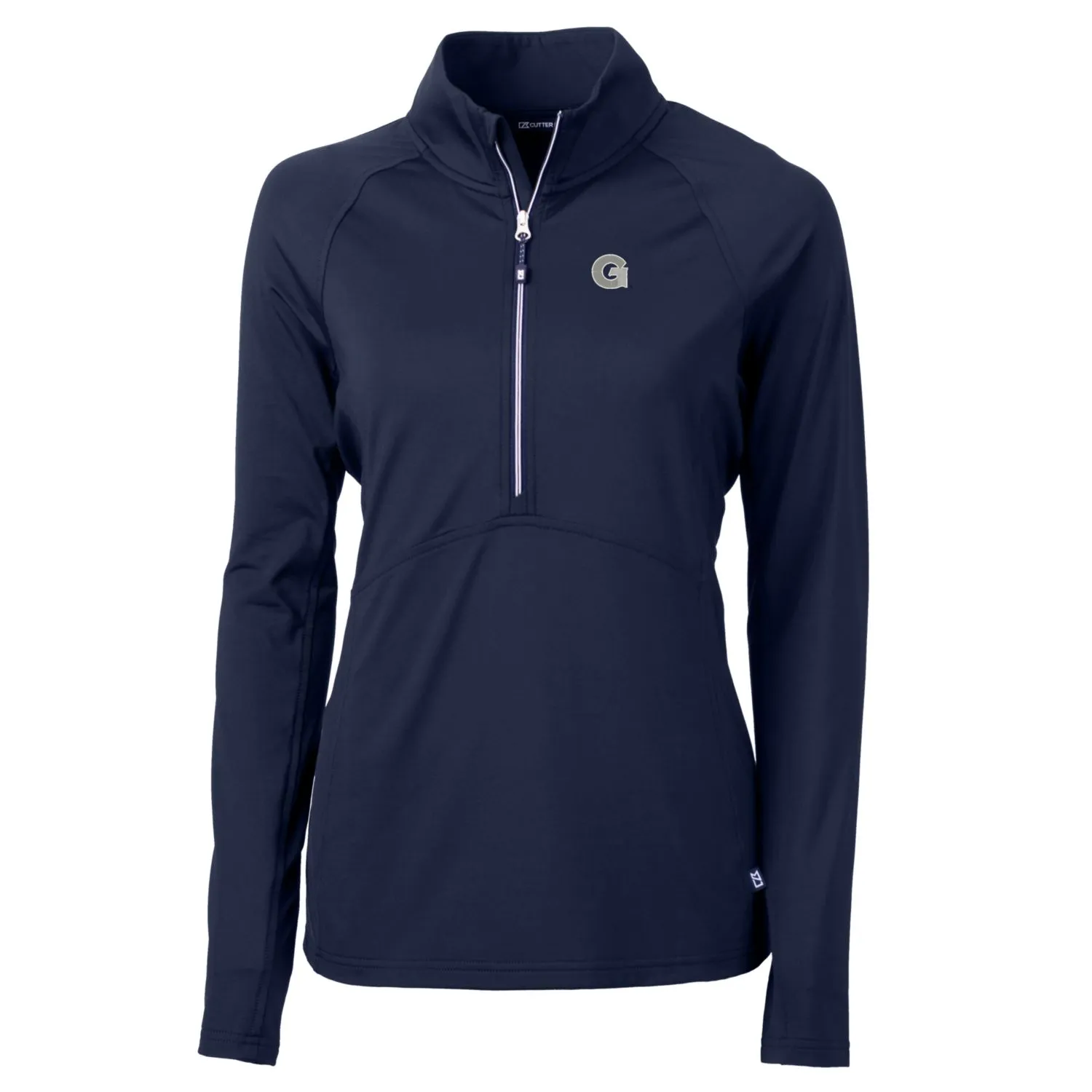 Cutter & Buck Georgetown Hoyas Women's Navy Adapt Eco Knit Half-Zip Pullover Jacket