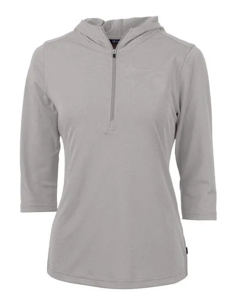 Cutter & Buck - Women's Virtue Eco Pique Half Zip Hoodie