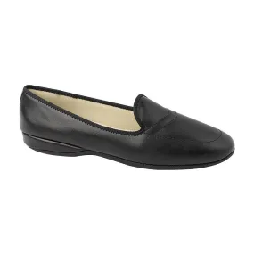 DANIEL GREEN WOMEN'S MEG BLACK LEATHER SLIPPER