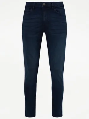 Dark Ink Straight Fit Jeans With Stretch | Men | George at ASDA