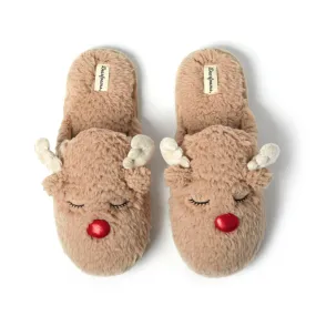      Dearfoams Men's Holiday Novelty Reindeer Scuff Slipper     