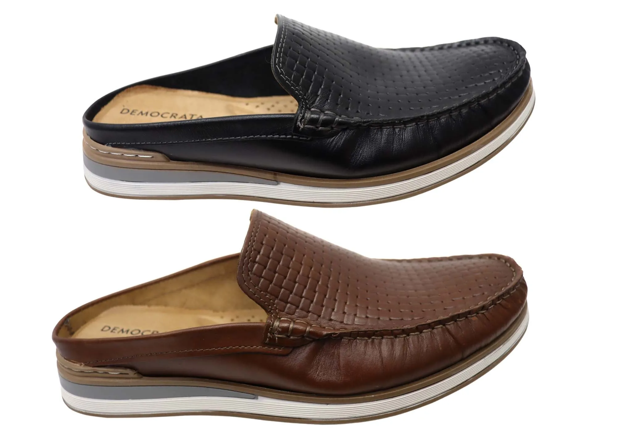 Democrata Terri Mens Leather Slip On Comfortable Shoes Made In Brazil