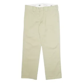 DICKIES Chino Mens Trousers Beige Slim Straight W32 L30