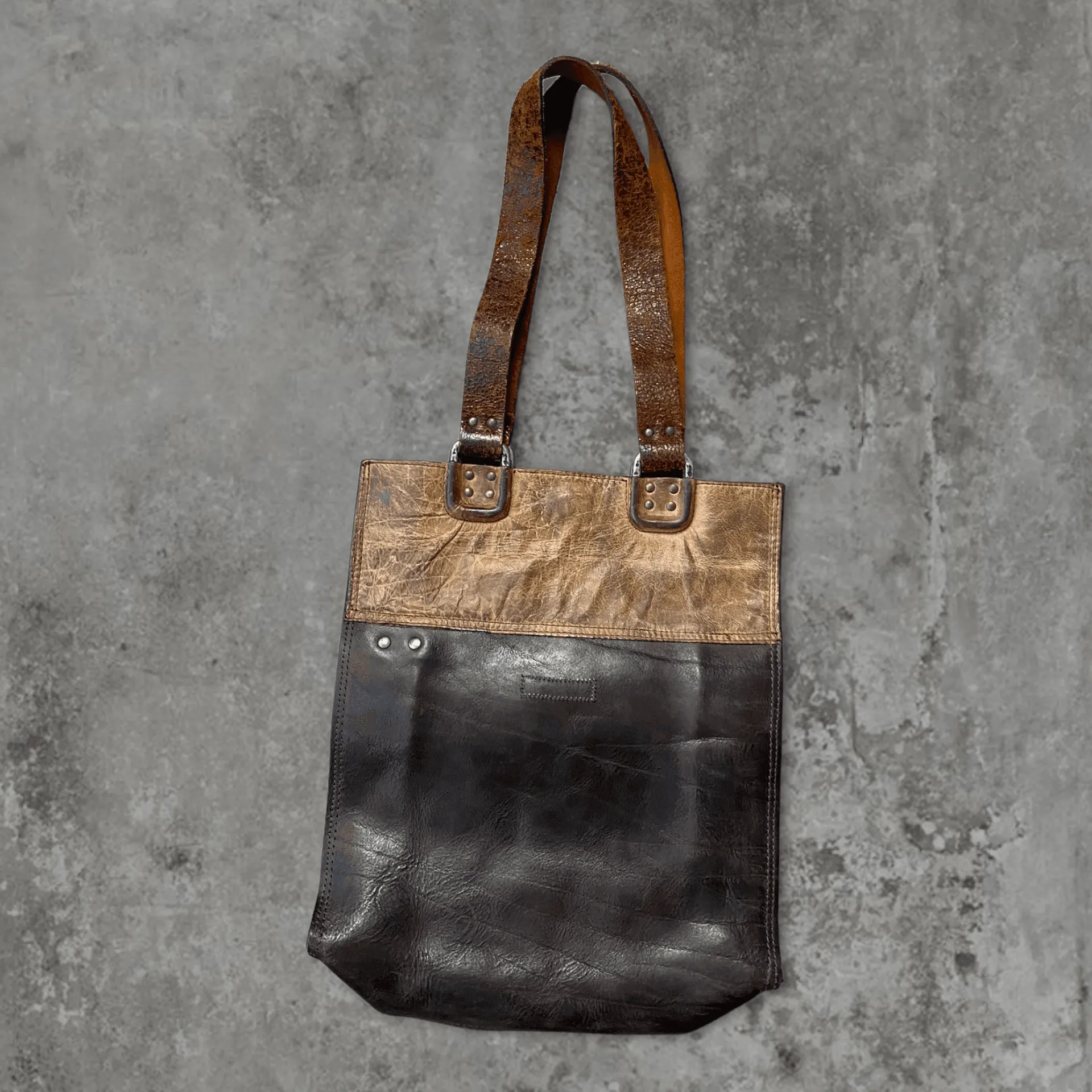 DIESEL BROWN LEATHER TOTE BAG