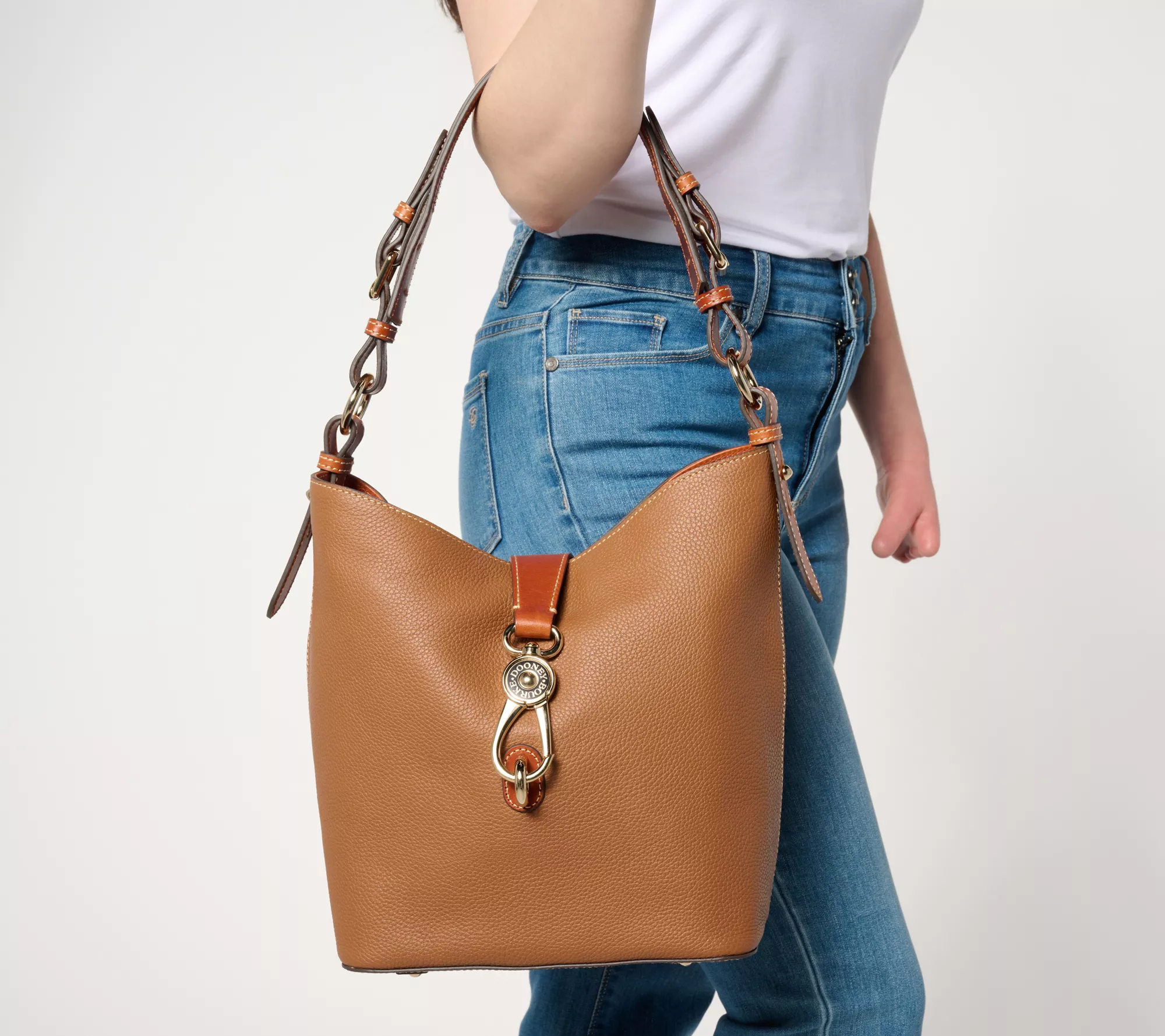 Dooney & Bourke Pebble Leather Lily Bucket Bag