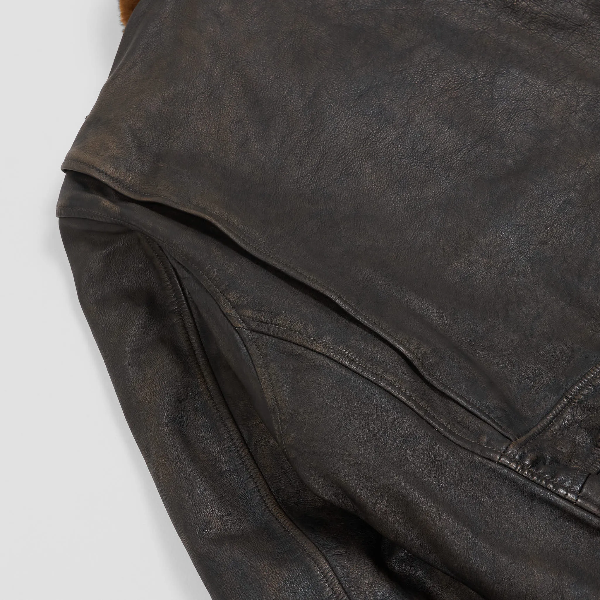 Double RL Bomber Leather Jacket