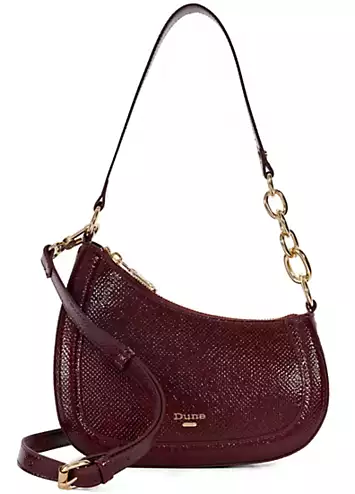 Dune London Direction Reptile Chain Detail Shoulder Bag | Grattan