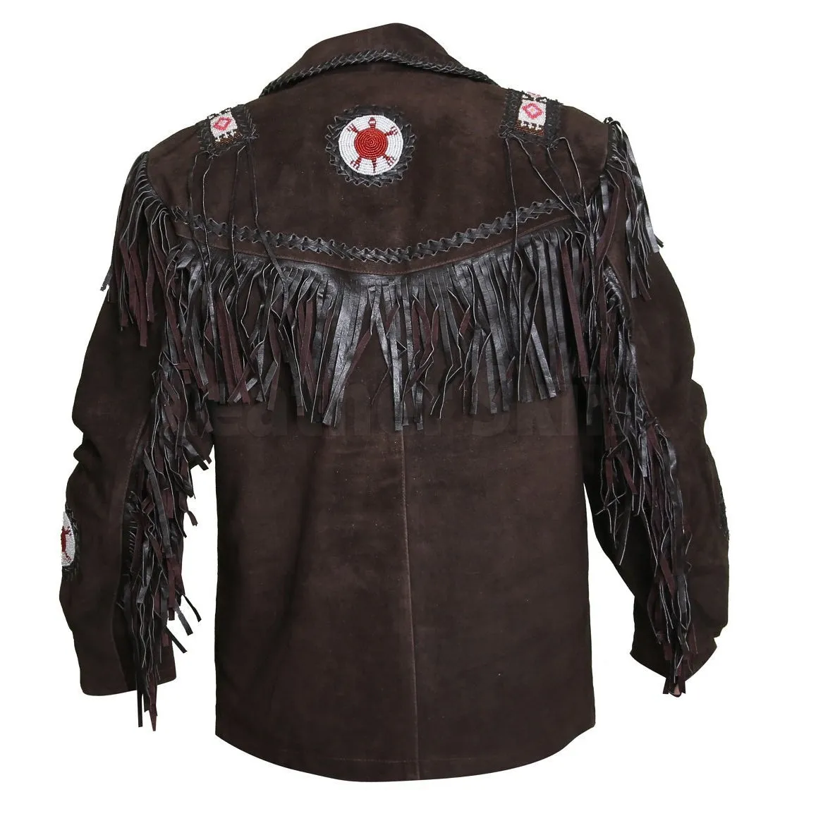 Edgy Chocolate Brown Leather Jacket with Fringes - Leather Skin Shop