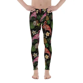 Embroidery Flamingo Men's Leggings