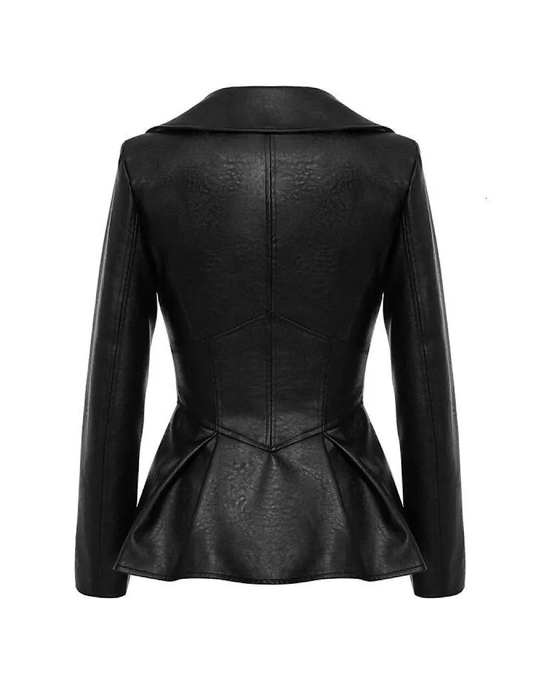 Faux Leather Corset Style Waist Jacket