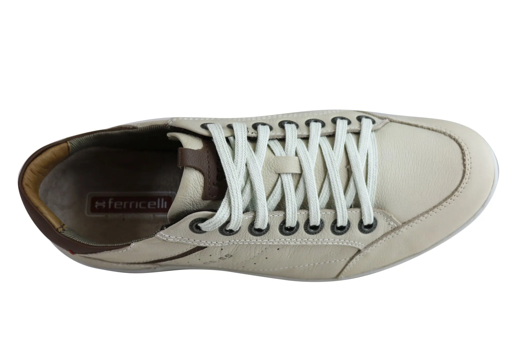 Ferricelli Murphy Mens Leather Lace Up Casual Shoes Made In Brazil