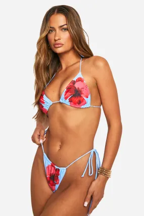 Floral Triangle Bikini Set