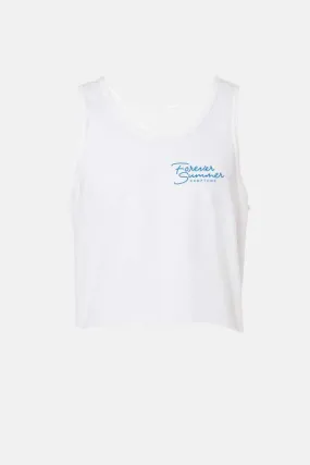 Forever Summer Crop Tank - White