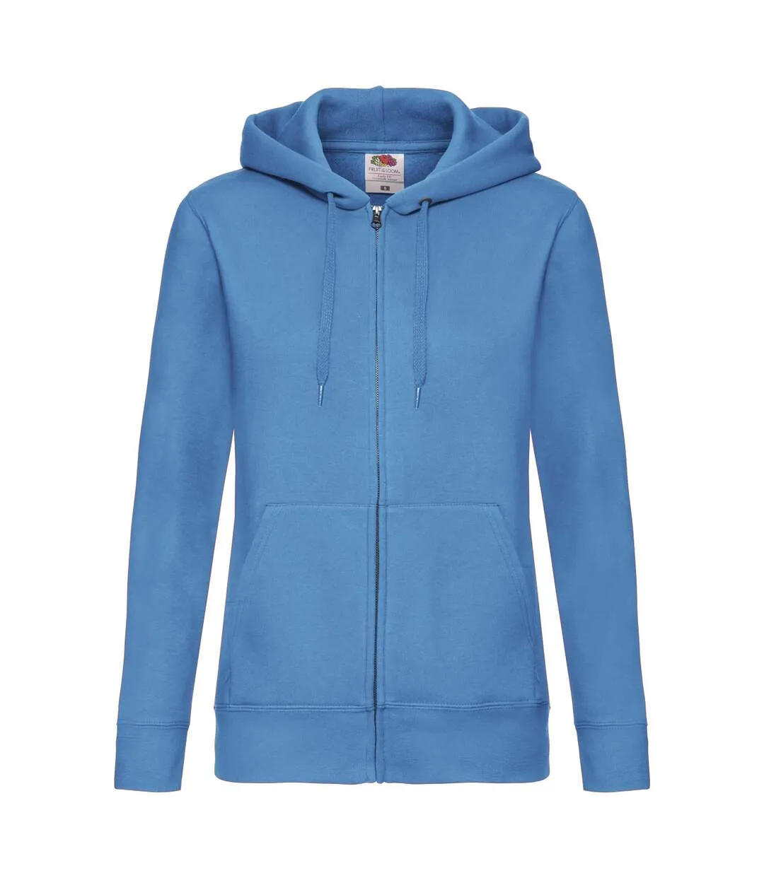 Fruit Of The Loom Ladies Lady-Fit Hooded Sweatshirt Jacket (Azure Blue) - UTBC1372